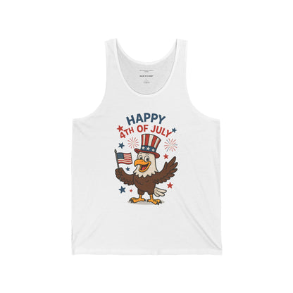 4th of July Men's Jersey Tank Top | Patriotic Sleeveless Shirt for Independence Day Celebrations, Summer BBQs, Gifts