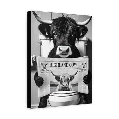Highland Cow Toilet Funny Art