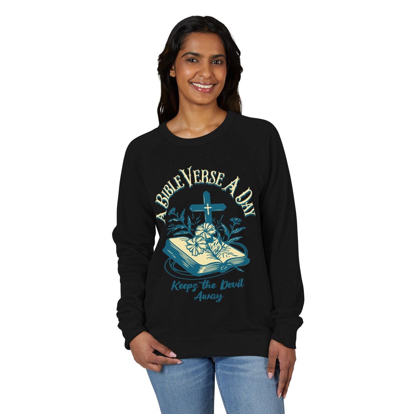 A Bible Verse A Day Keeps The Devil Away - Crewneck Sweatshirt