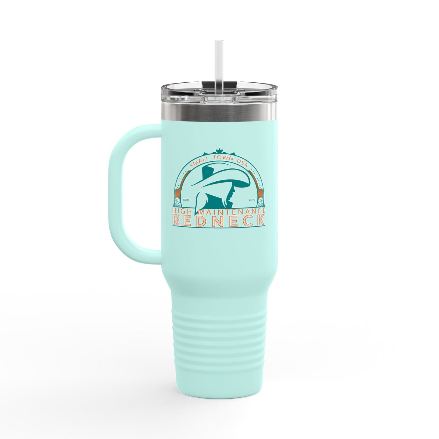 High Maintenance Redneck Insulated Travel Mug - 40oz - Perfect for Road Trips and Outdoor Adventures