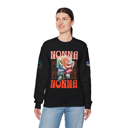 Nonna Rose Crewneck Sweatshirt — Floral Italian Grandma Gift