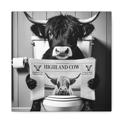 Highland Cow Toilet Funny Art