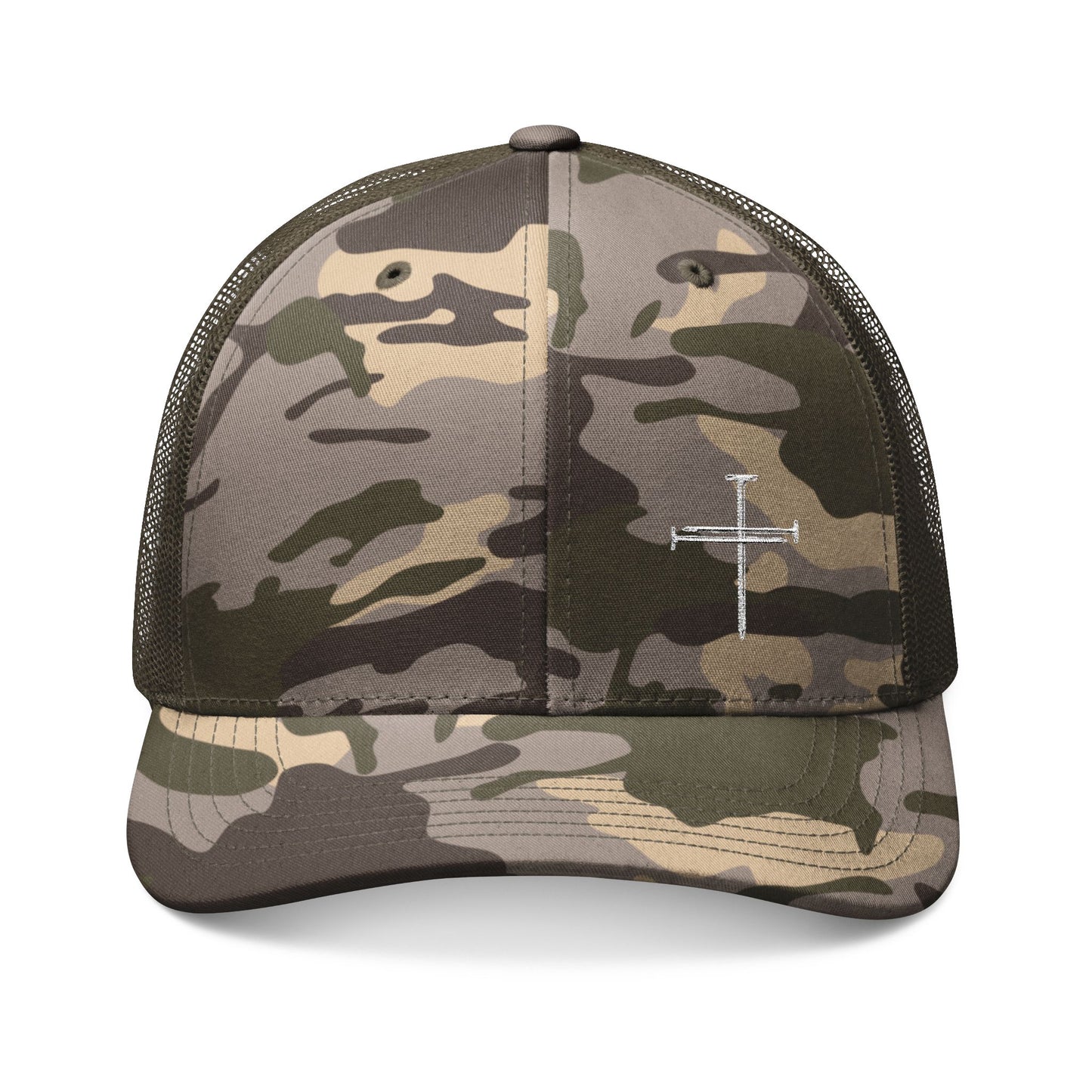 Camouflage Nail - Cross Trucker Hat
