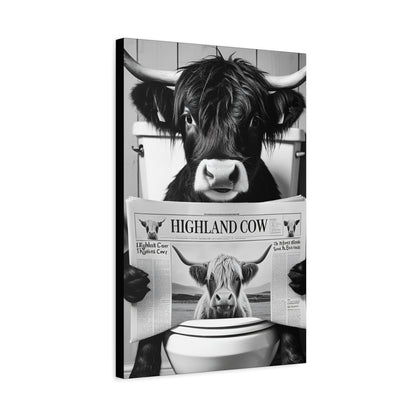 Highland Cow Toilet Funny Art