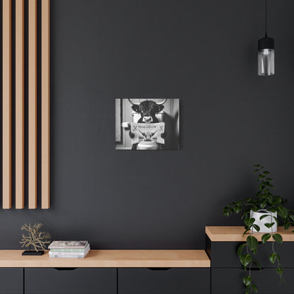 Highland Cow Toilet Funny Art