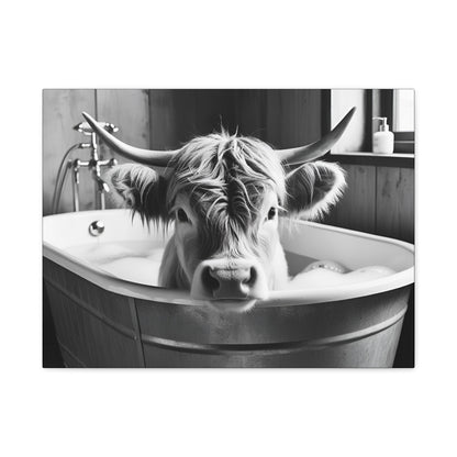 Highland Cow Bubbles Wall Art