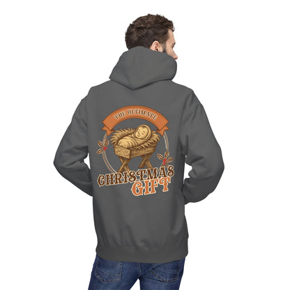 The Ultimate Christmas Gift Unisex Fleece Hoodie with Nativity Design