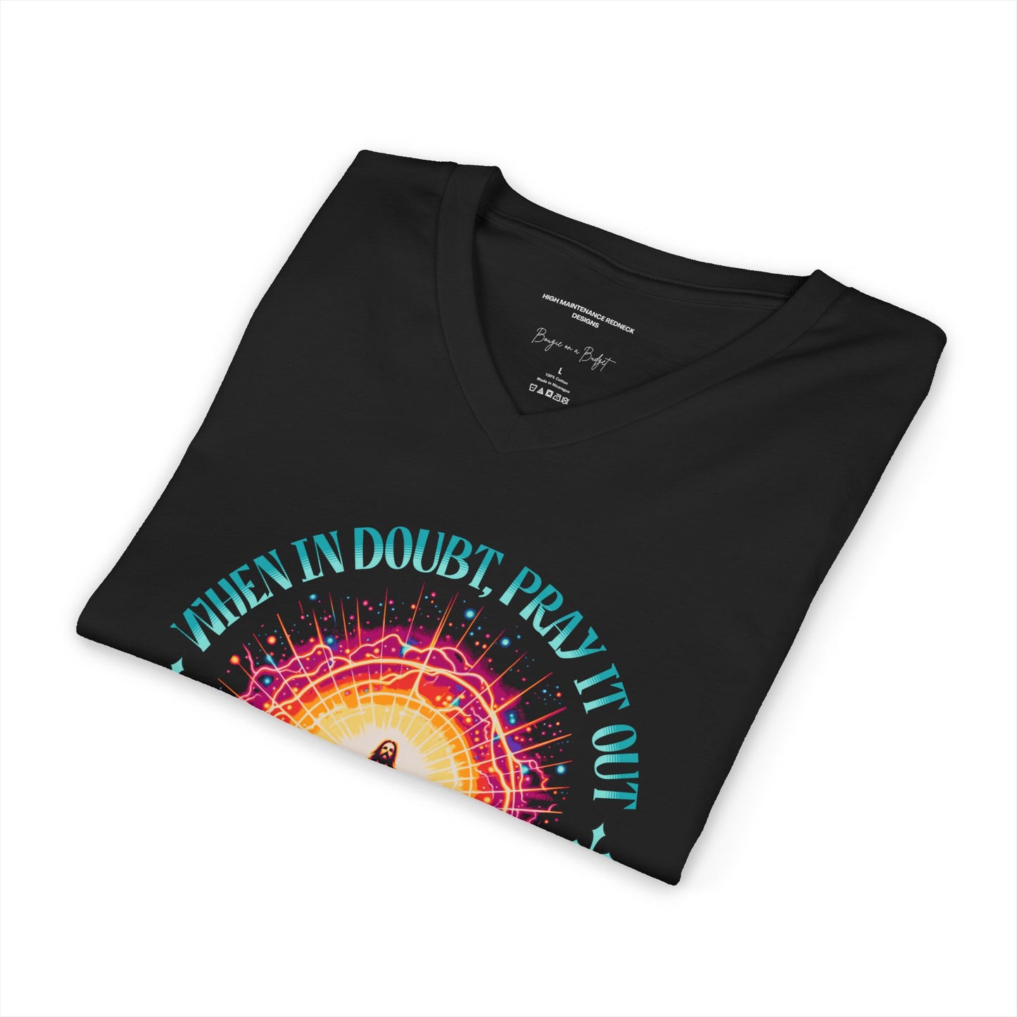 When In Doubt Pray It Out Shirt, Christian Faith T-Shirt, James 1:6-8 Bible Verse Tee, Jesus Shirt, Prayer Shirt, Christian Inspirational Clothing