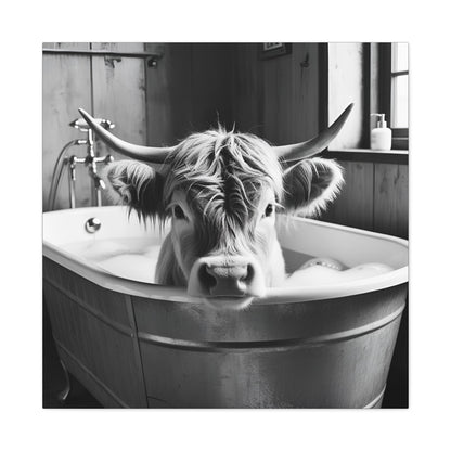 Highland Cow Bubbles Wall Art