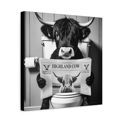 Highland Cow Toilet Funny Art