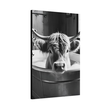 Highland Cow Bubbles Wall Art