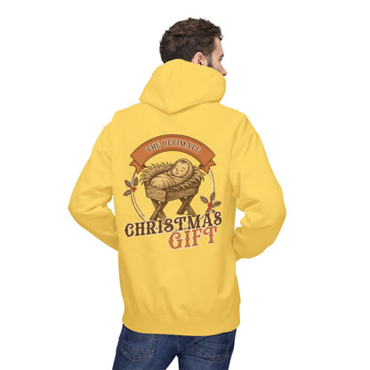 The Ultimate Christmas Gift Unisex Fleece Hoodie with Nativity Design