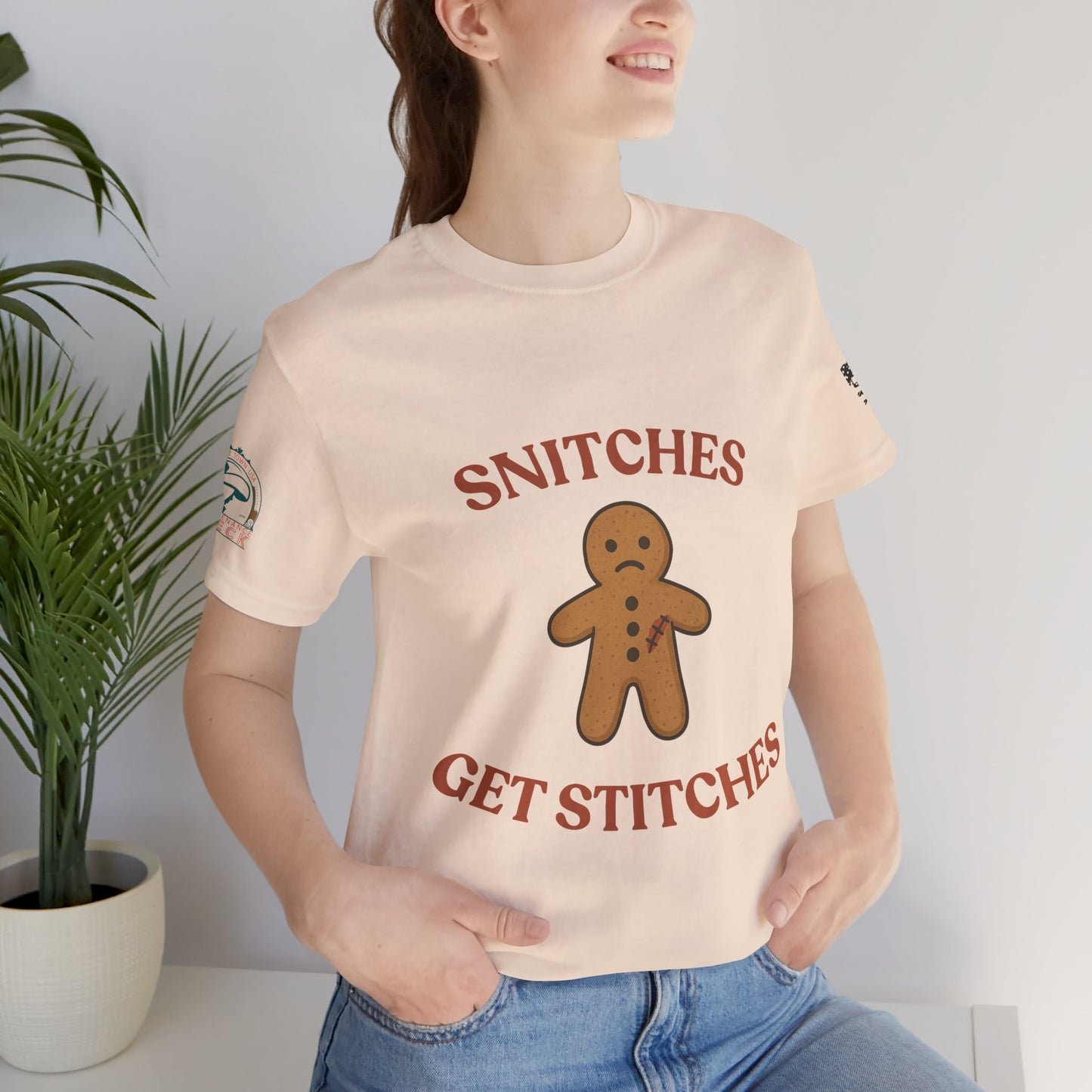 Snitches Get Stitches - Gingerbread Man