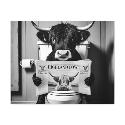 Highland Cow Toilet Funny Art