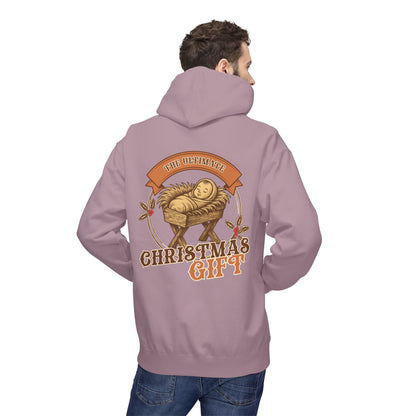 The Ultimate Christmas Gift Unisex Fleece Hoodie with Nativity Design