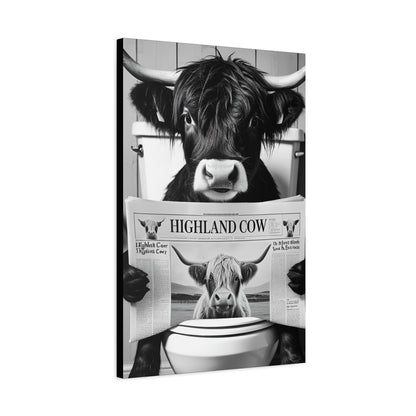Highland Cow Toilet Funny Art
