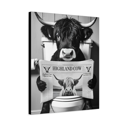 Highland Cow Toilet Funny Art