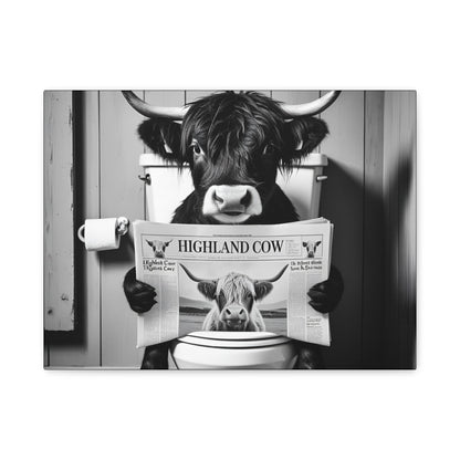 Highland Cow Toilet Funny Art