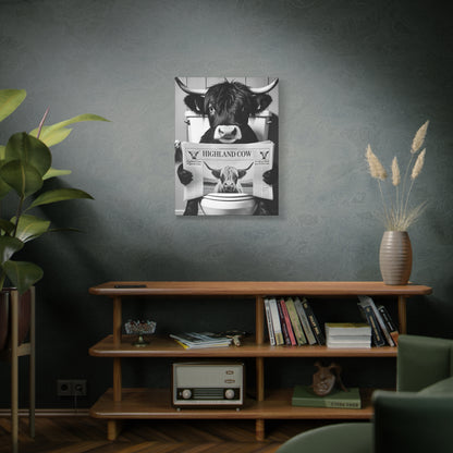 Highland Cow Toilet Funny Art