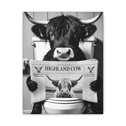 Highland Cow Toilet Funny Art