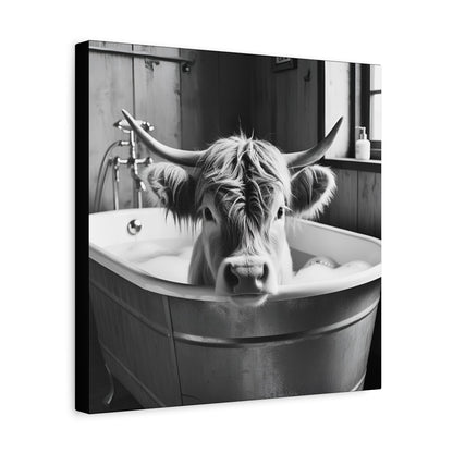 Highland Cow Bubbles Wall Art