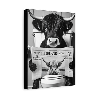 Highland Cow Toilet Funny Art