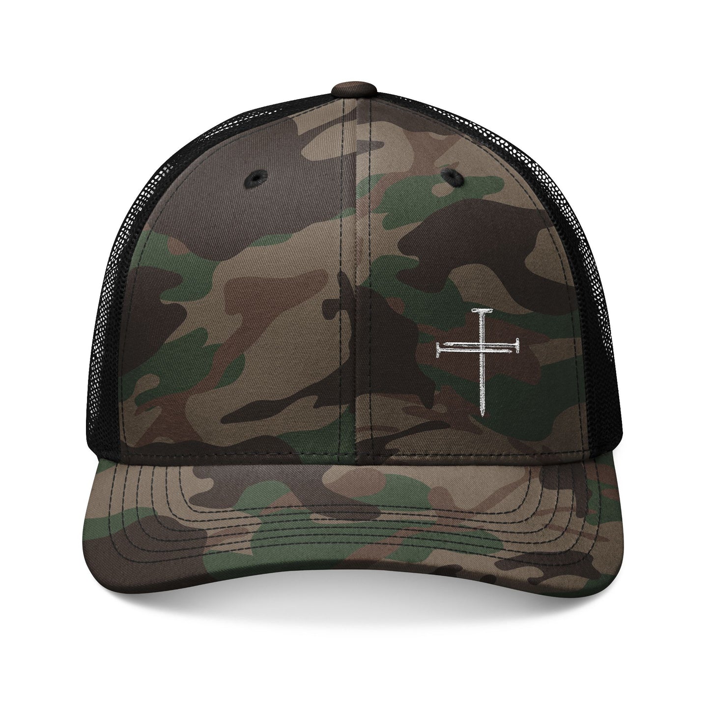 Camouflage Nail - Cross Trucker Hat