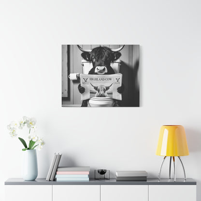 Highland Cow Toilet Funny Art