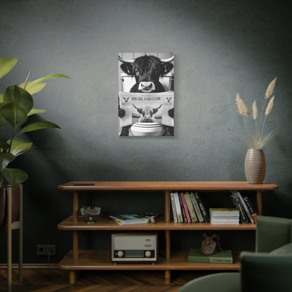 Highland Cow Toilet Funny Art