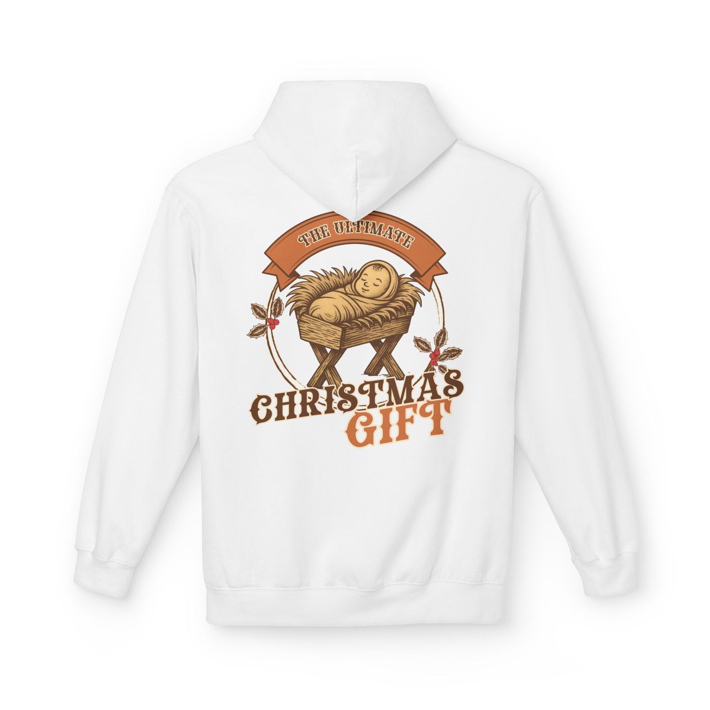 The Ultimate Christmas Gift Unisex Fleece Hoodie with Nativity Design