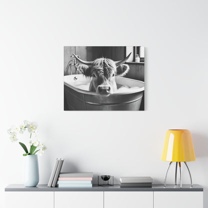 Highland Cow Bubbles Wall Art