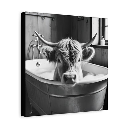 Highland Cow Bubbles Wall Art