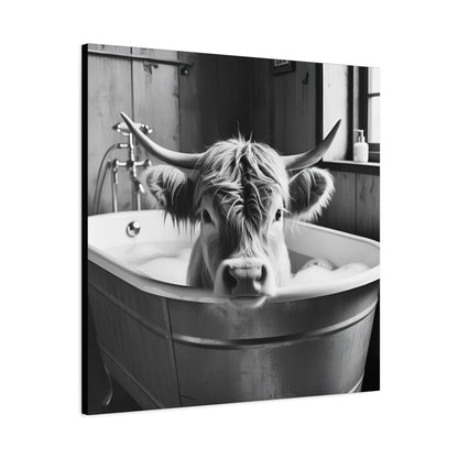 Highland Cow Bubbles Wall Art