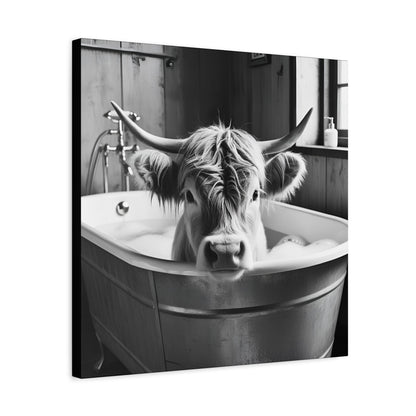 Highland Cow Bubbles Wall Art