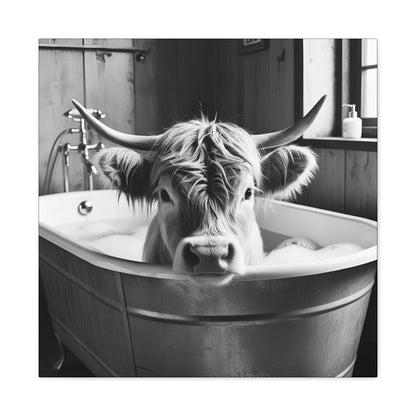 Highland Cow Bubbles Wall Art