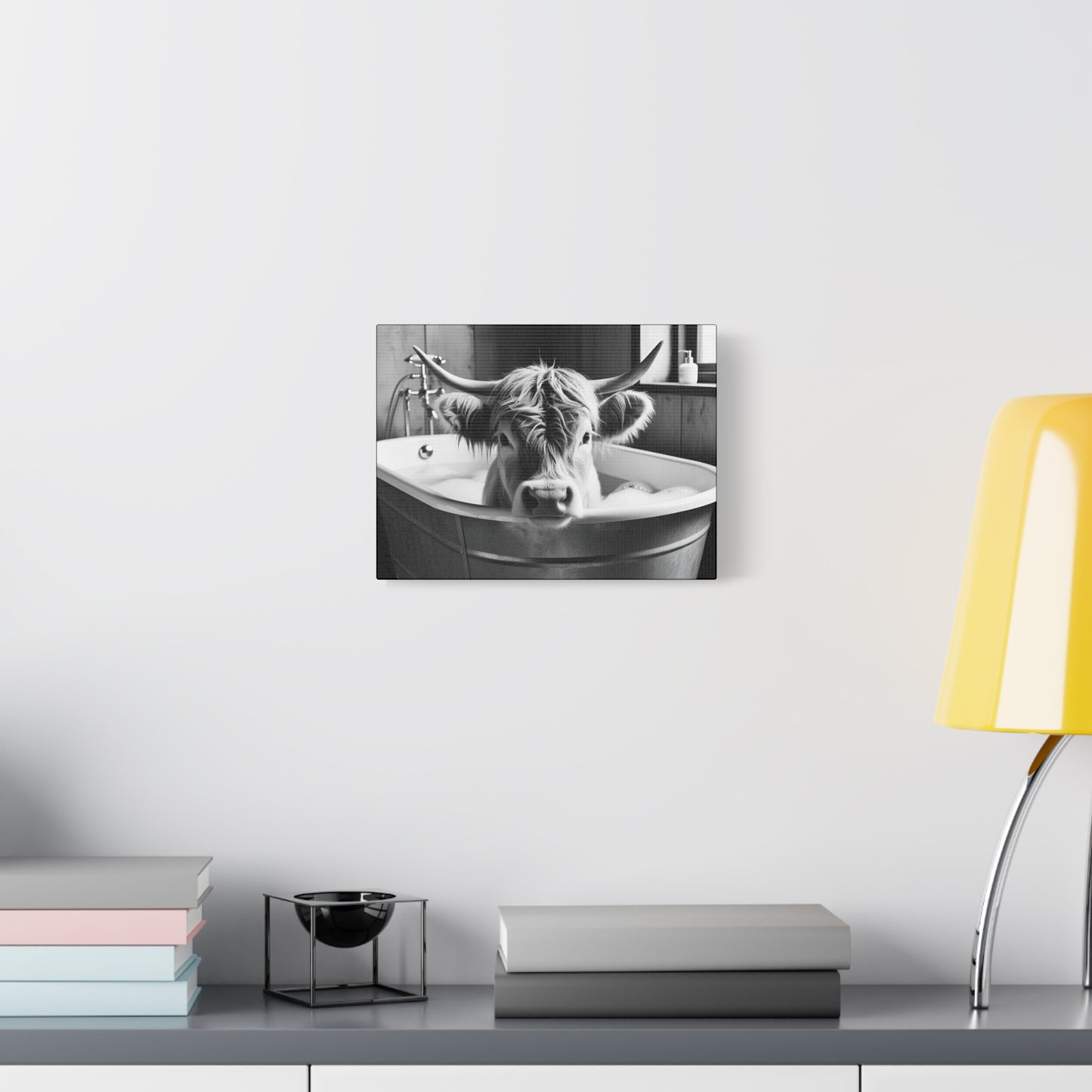 Highland Cow Bubbles Wall Art