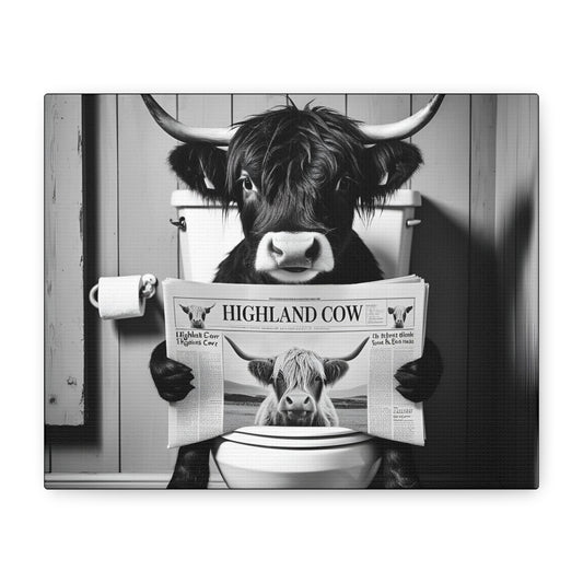 Highland Cow Toilet Funny Art