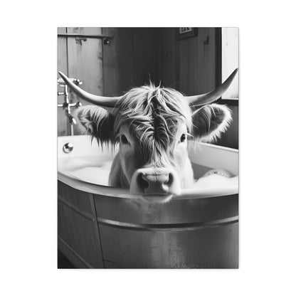 Highland Cow Bubbles Wall Art