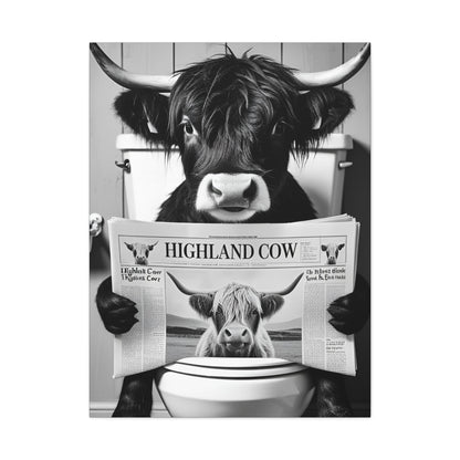 Highland Cow Toilet Funny Art