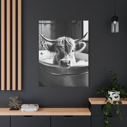 Highland Cow Bubbles Wall Art