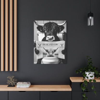 Highland Cow Toilet Funny Art