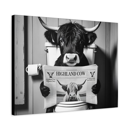 Highland Cow Toilet Funny Art