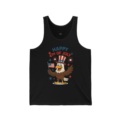 4th of July Men's Jersey Tank Top | Patriotic Sleeveless Shirt for Independence Day Celebrations, Summer BBQs, Gifts