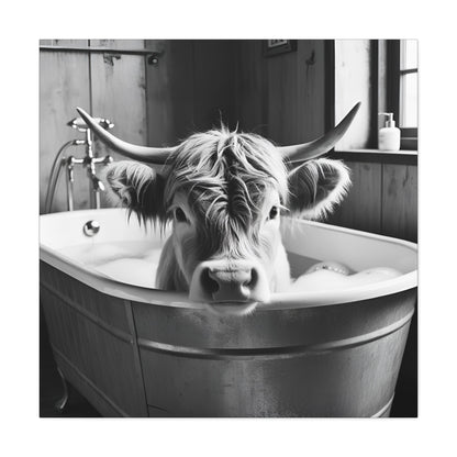 Highland Cow Bubbles Wall Art
