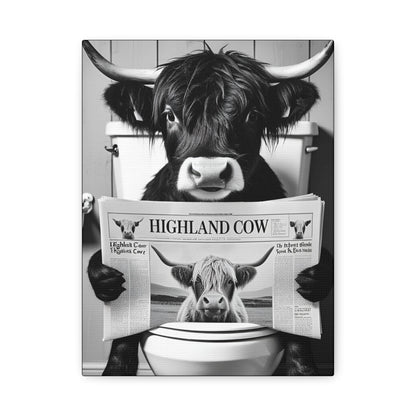 Highland Cow Toilet Funny Art
