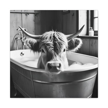Highland Cow Bubbles Wall Art