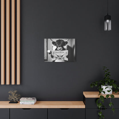 Highland Cow Toilet Funny Art