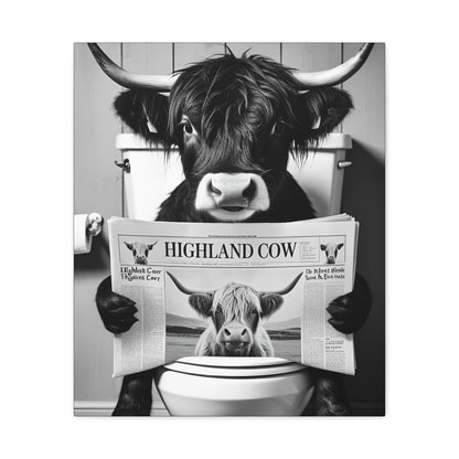 Highland Cow Toilet Funny Art