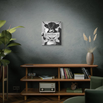 Highland Cow Toilet Funny Art