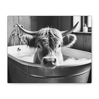 Highland Cow Bubbles Wall Art